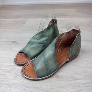 Free People Mont Blanc Sandals Womens 6 Green Leather